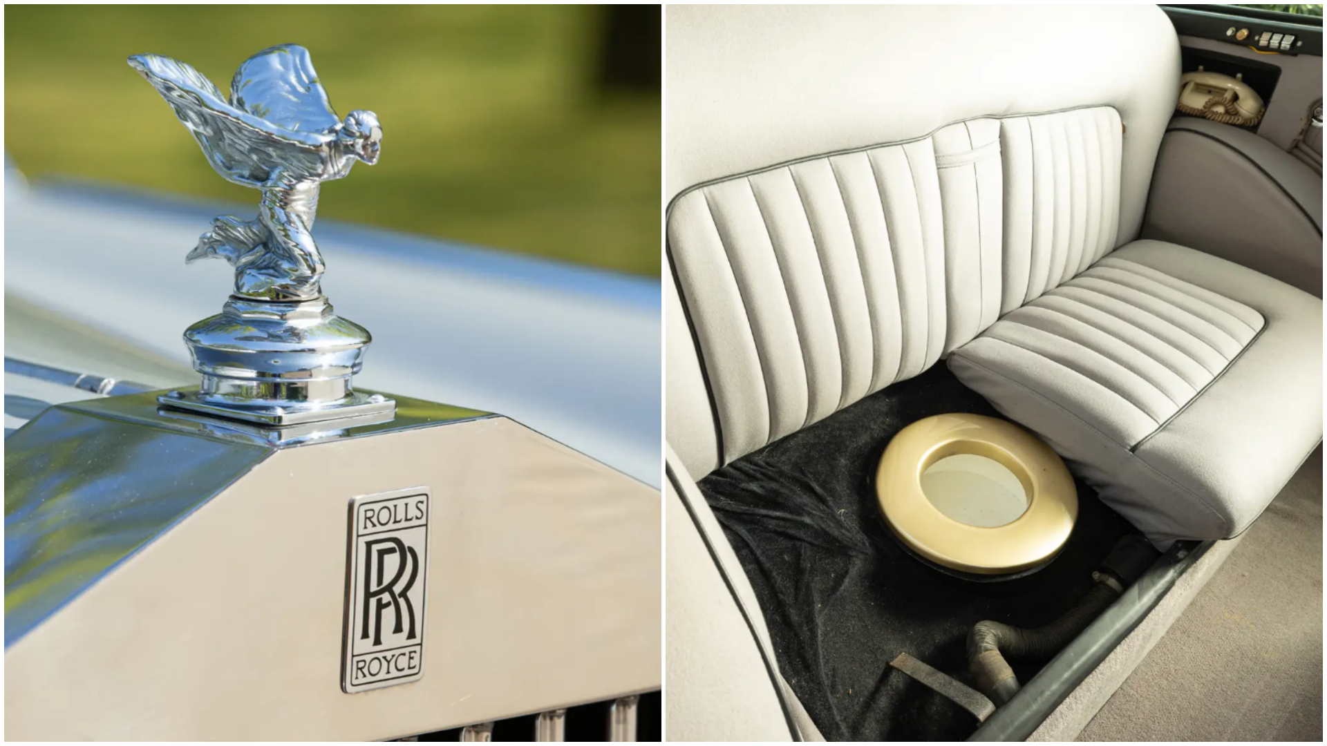 colaj cu dotarile unui vehicul rolls-royce din 1954